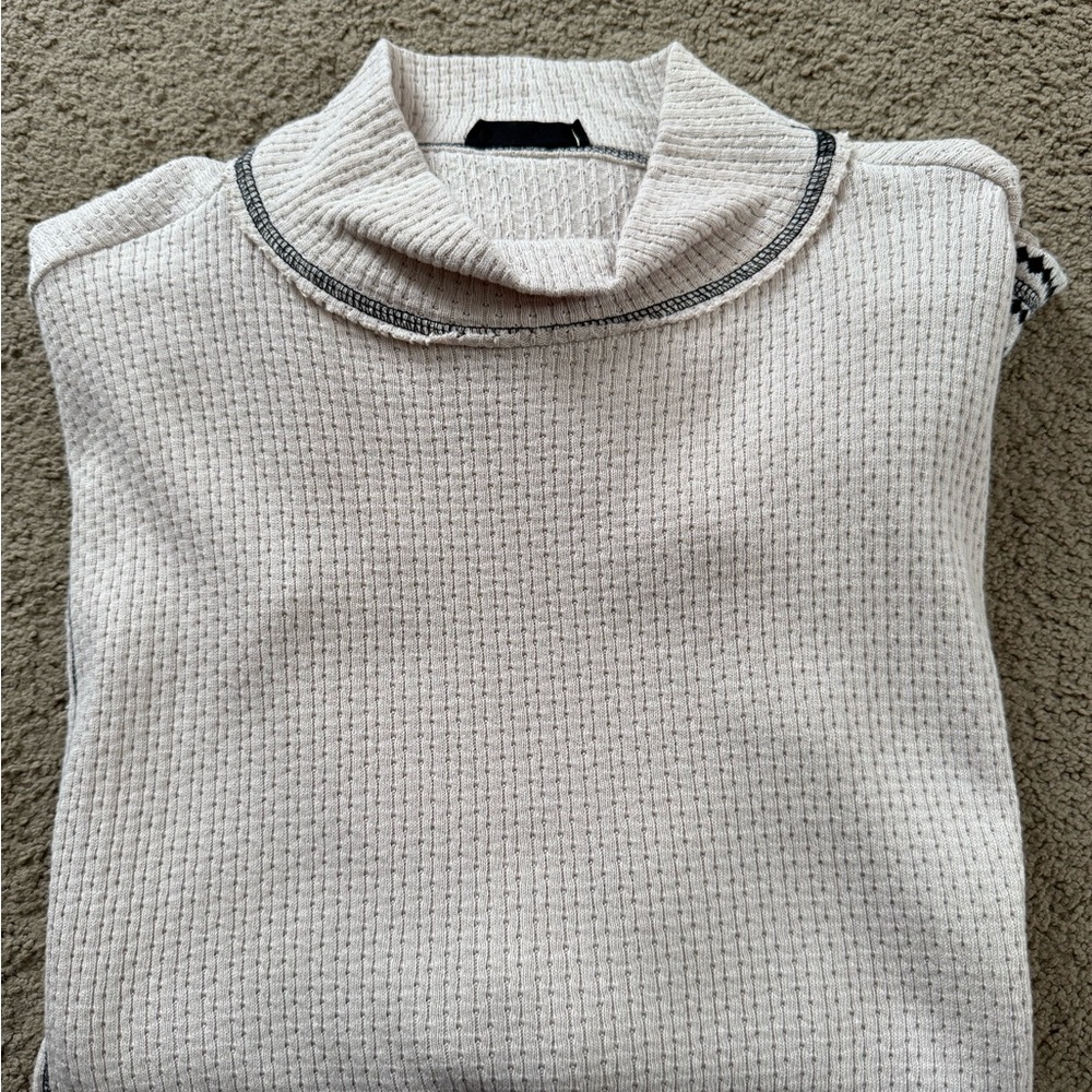 Miss Me Cream Waffle Sweater